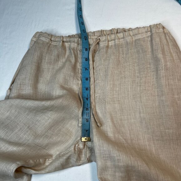 CP Shades Hampton Tapered Pants Linen Dune Natural Neutral Cropped Medium - Picture 8 of 11